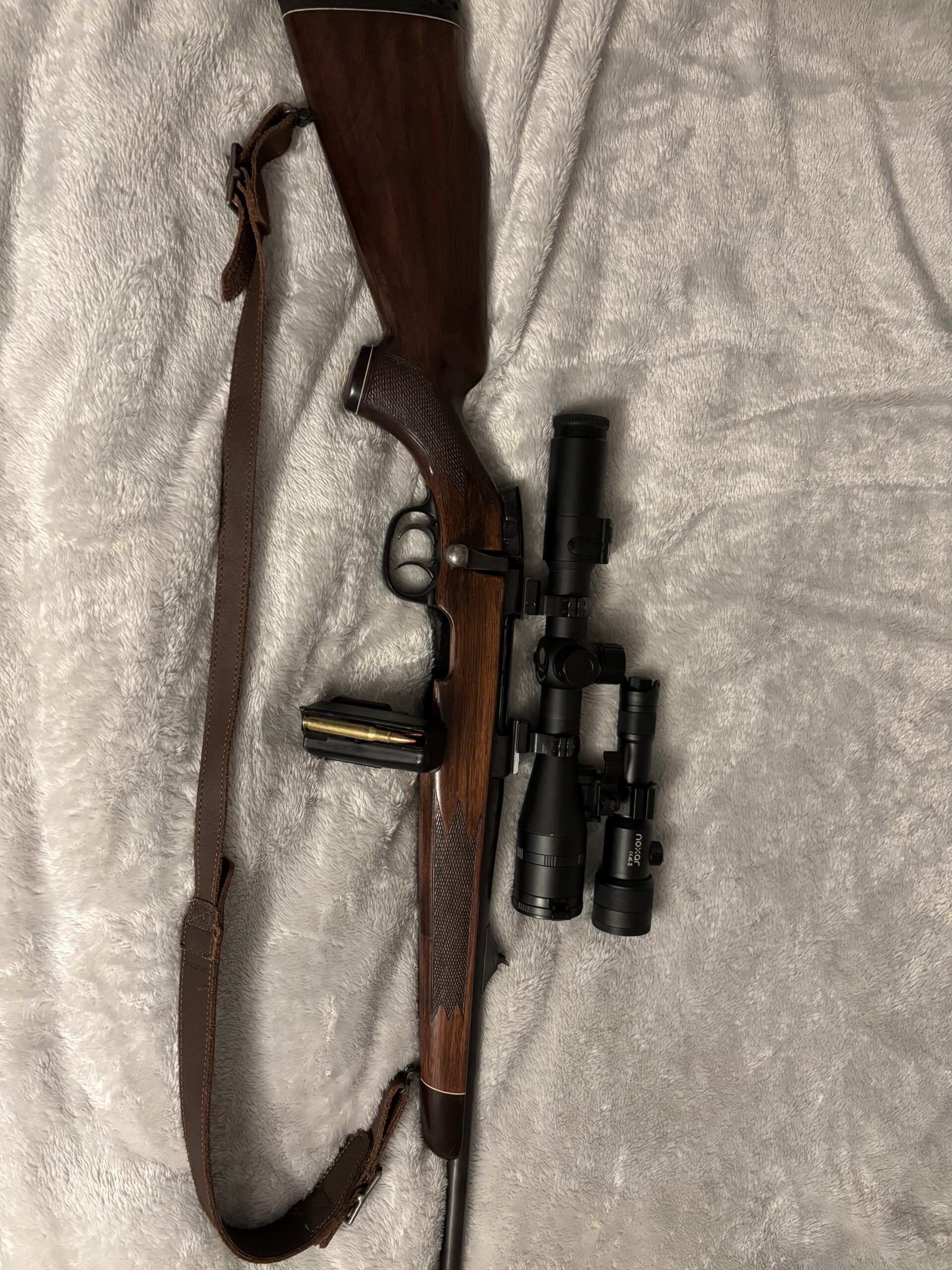 Sztucer Łucznik Mannlicher wraz z lunetą noktowizyjną