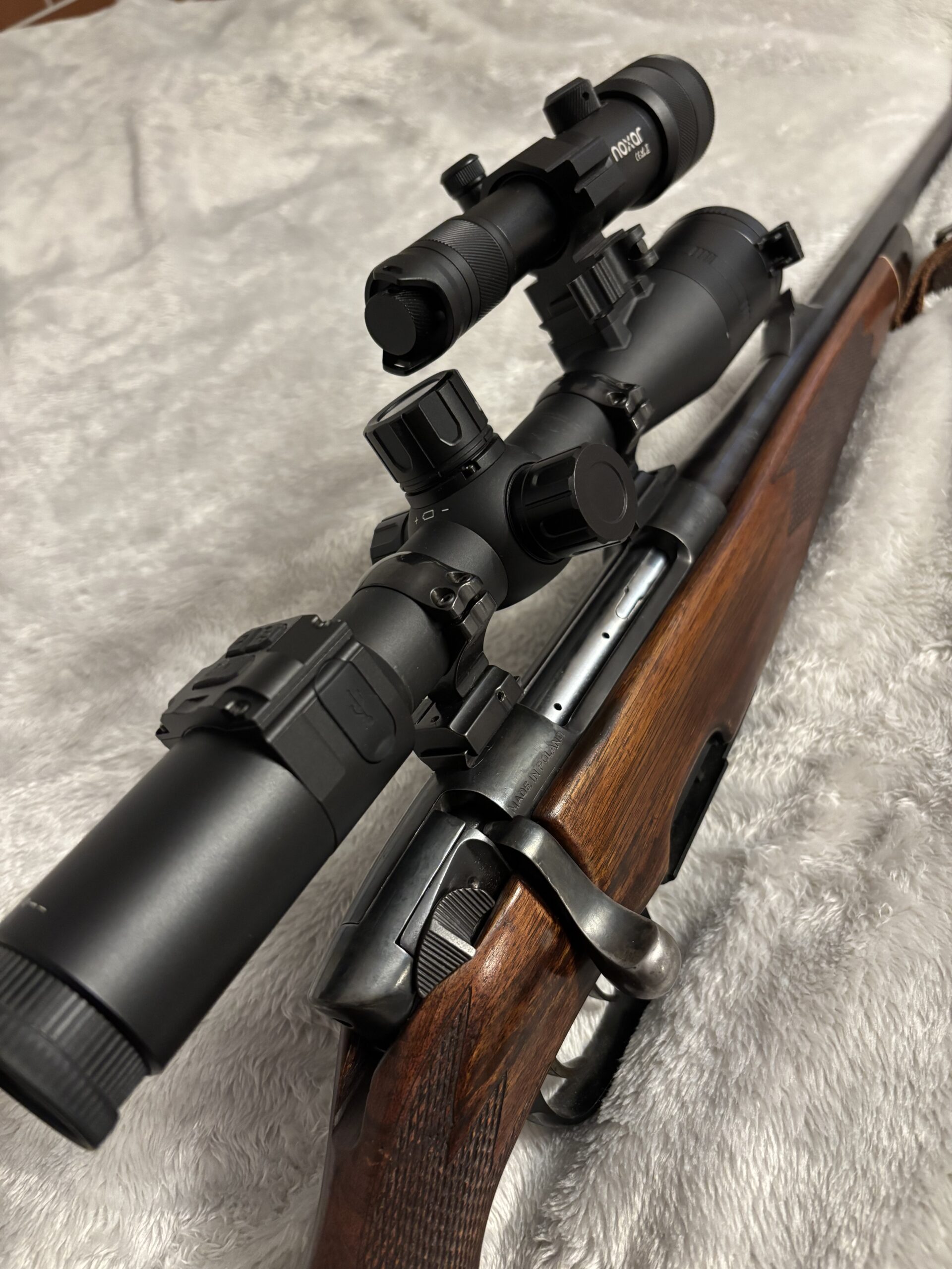 Sztucer Łucznik Mannlicher wraz z lunetą noktowizyjną